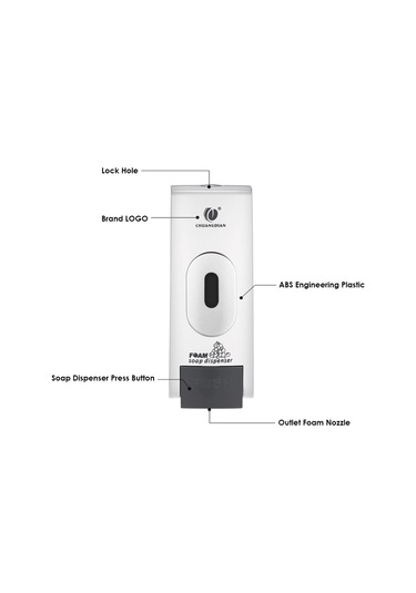 Leezsing Chuangdıan 500ml Duvara Monte Manuel Köpük Sabunluk Sıvı El Temizleyici Tuvalet Losyon Dispenseri Hastane Otel Sabun Kabı
