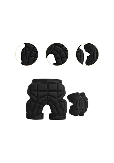 Suntek Dolgulu Şort Eva Çocuk Kalça Koruma Pedi Kayak Beden-xs Siyah