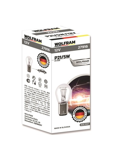 Wolfram Ampul 12V 21W 1016 Çift Duy Şaşı P21/5W BAY15D 10 ADET