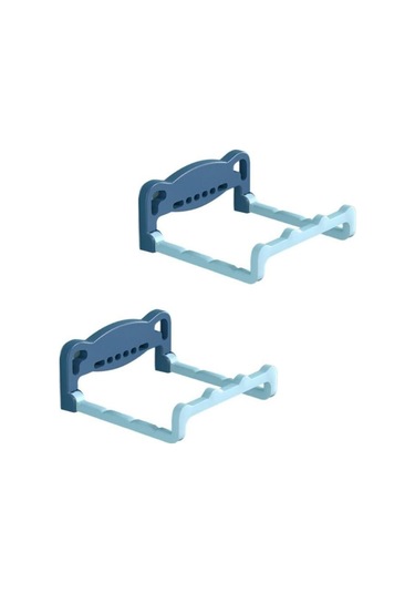 Lemestar Duvar Tipi Gömme Deliksiz Yıkama Tabağı Rafı, Banyo Tabağı Saklama Rafı, Çok Fonksiyonlu Ev Kullanıma Uygun Mavi 2 Adet Mavi