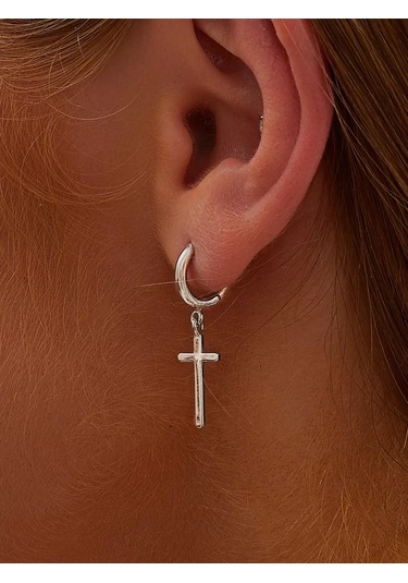 Markiz Tek Küpeler Çapraz 925 Gümüş Kongo Sarkık 16471704 Diğer