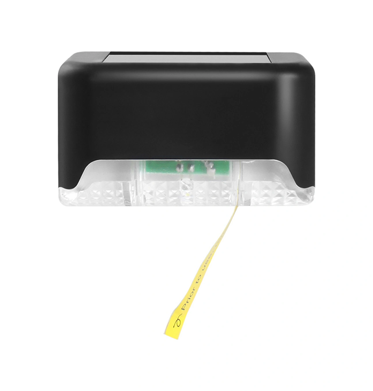 Geeroyoo 4'lü Beyaz Işık Güneş Enerjili Merdiven Lambası - Akıllı Işık Kontrolü, Ip65 Su Geçirmez, Dış Mekan Bahçe Duvar Aydınlatması Siyah