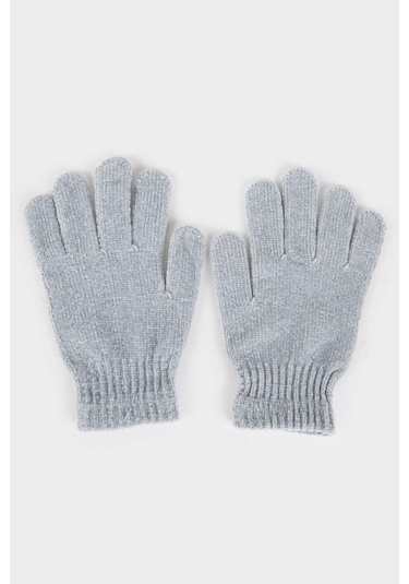Defacto Kadın Şönil Eldiven F3191ax25wngr2 Gri
