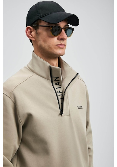 Lufian Wonder Bej Erkek Sweatshirt 112030185 Bej
