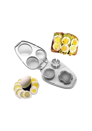 Çok Yumurta Dilimleyici 3 In 1 Yumurta Dilimleyici Kesici Kama Yumurta Diliml Çok Fonksiyonlu Paslanmaz Çelik Dilimleyici 56559393 Beyaz