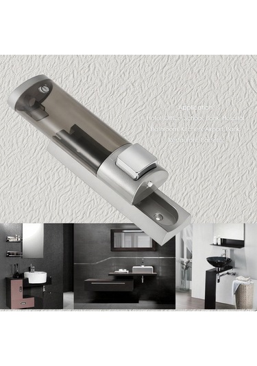 Xindoker Duvar Tipi Manuel Sabun Dağıtıcı - 200ml, İki Yollu Montaj Delme/s无损 , Şeffaf Gövde, Abs Malzeme, Gümüş Renk Gümüş