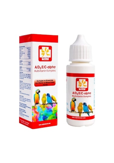 Alpha Fox Veterinary Kuşlar Için Adec Multivitamin/mineral 30ml