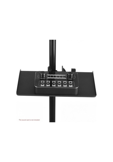 Fortunelane Metal Mikrofon Stantı, Sabitleme Klembi, Ses Kartı/aletler Taşıma, Siyah, 20x13cm