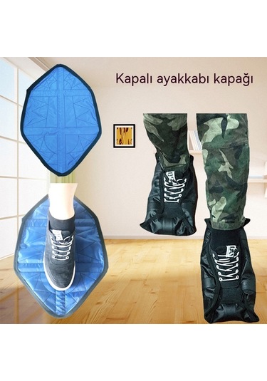 Eternal Luck İç Mekanda Giyilen Otomatik Ayakkabılar İçin Tembel Ayakkabı Kılıfı Mavi