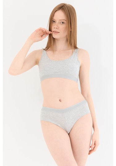Naphor Touch Gri Boyshort Külot Ten