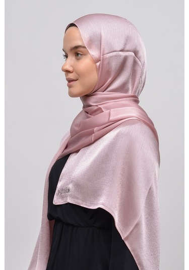 Altobeh Janjan Şık Parlak Saten Dokulu Kadın Tesettür Abiye Şifon Şal - Koyu Pembe