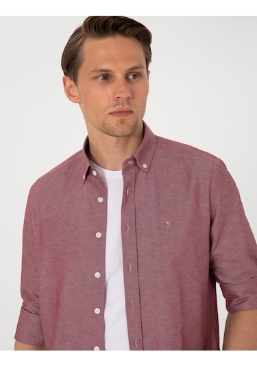 Pierre Cardin Erkek Bordo Gömlek Desenli 50306996-vr014 Bordo