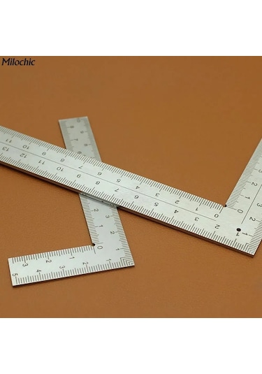 Moveevo Stainless Steel L-şekilli Cetvel 50x100mm: Dayanıklı, Korozyona Dayanıklı, Hassas Ölçü İçin Profesyonel Araç