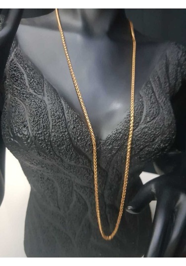 Vog Yuvarlak Kral Model Rose Renk Çelik Unisex 3mm 80 Cm Uzunluk Orta Kalınlıkta Kolye Zincir