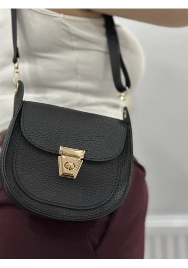 Biçomi Klasik Kapaklı Siyah Cilt Çanta Siyah