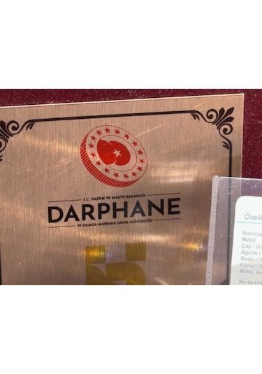 Darphane 555. Yıl Bronz Okside Hatıra Sikkesi Özel Kutulu