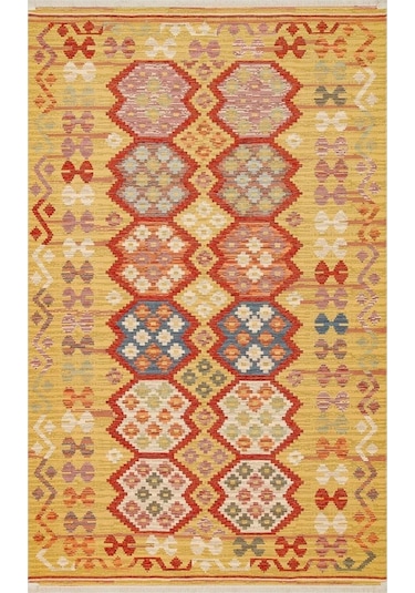 Hoom Rugs Vagrant Vgt 03 Red Yıkanabilir Çift Taraflı Otantik Halı