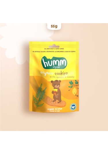 Humm Organik Ballı Kinoalı Kurabiye 55 G