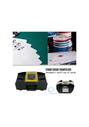 Lemestar Plastik Otomatik Kart Şartlayıcı - 1-6 Deste Destekli, Pil İle Çalışır 4 C Pil Gerekiyor , Hızlı Ve Pratik Oyun İçin