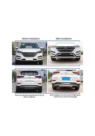 Hyundai Tucson Ön Arka Tampon Koruması Difüzör 2015-2018