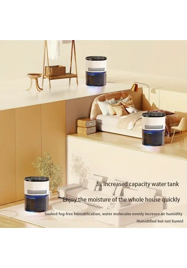 Xuweiwei Usb İle Çalışan Siyah Beyaz Renk Hava Temizleyici Üçlü Alerjen Polen Hepa Filtre Aromaterapi Kutusu Ev Ofis Yatak Odası İçin