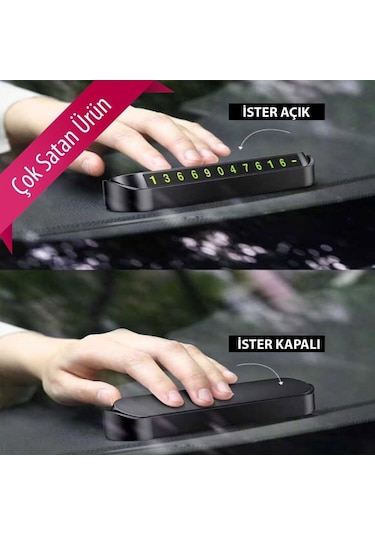 Universal Park Tel Araç Içinde Fosforlu Numara Gösterici