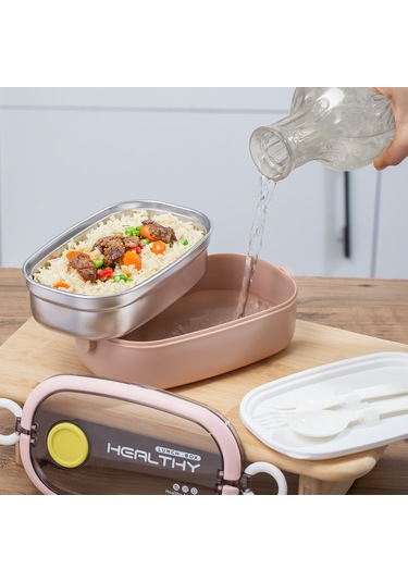 Posima 3114 Stainless Steel Vakumlu Lunch Box Sefer Tası  Pembe