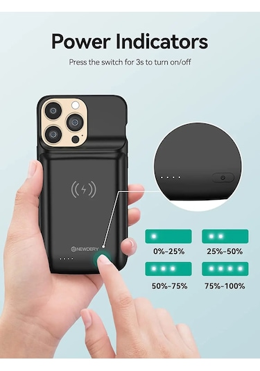Newdery 10000 Mah Kablosuz Şarj Pil Kutusu İphone Uyumlu 13/13 Pro/14/14 Pro Max Ince For İphone Uyumlu 13 Pro Amerika Birleşik Devletleri For İphone Uyumlu 13 Pro
