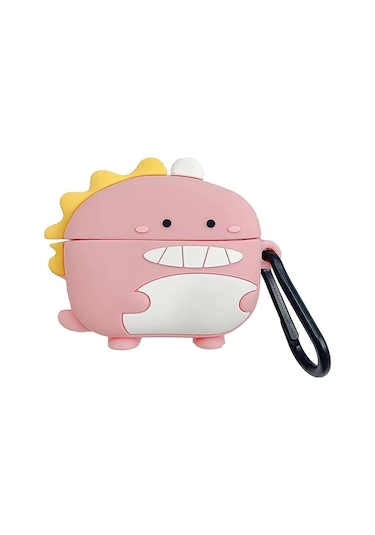 Microsonic Samsung Galaxy Uyumlu Buds 3 Pro Kılıf Cartoon Figürlü Silikon Crtn-fgr-ct-dnzr-pmb Pembe - Sarı