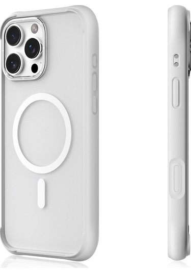 İphone Uyumlu 16 Pro Max Kılıf Magsafe Uyumlu Airbagli Youngkit Dynamic 2 Serisi Kapak Beyaz