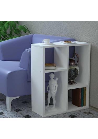 Dekorister Lupus Yan Sehpa Beyaz