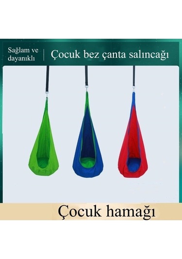 Skycity Kids Çocuklar İçin Pamuklu Hamak Salıncakları Mavi Mavi