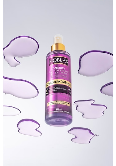 Bioblas Keratin Kolajen Sıvı Saç Kremi 200 Ml - Onarıcı, Dolgunlaştırıcı, Kolay Tarama