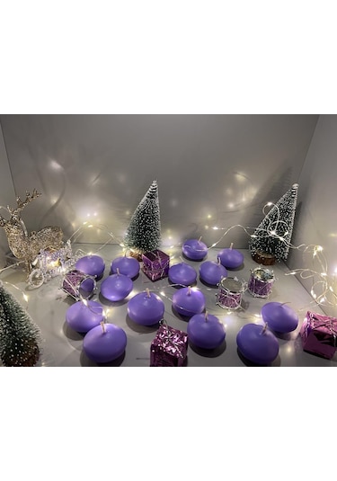 İv Candles 12 Li Açık Lila Suda Yüzen Mum