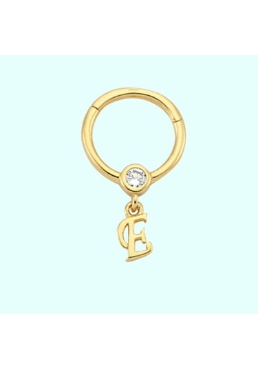 Altın Halka Harf Piercing 14 Ayar Harfler Mevcut
