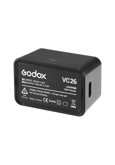 Singree Godox V1 Serisi Flaş Pilleri İçin Usb Şarj Cihazı - 8.4v Çıkış, Type-c Girişli