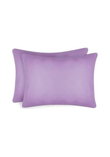 Düz Pamuklu 2'li Yastık Kılıfı 50x70 Cm Lila
