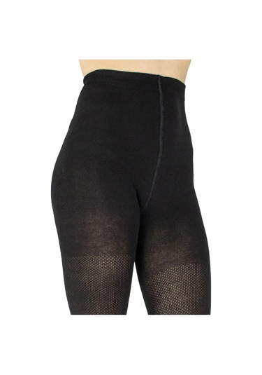 Alena Pamuklu, Sıcak, Dantelli Külotlu Çorap 65451817 Siyah