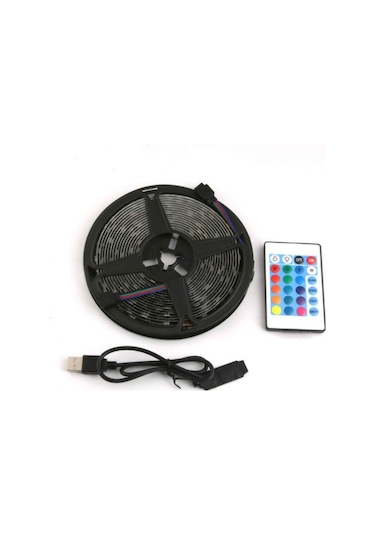 Periboia Rgb Şerit 30 Led Kumandalı Usb Bağlantılı