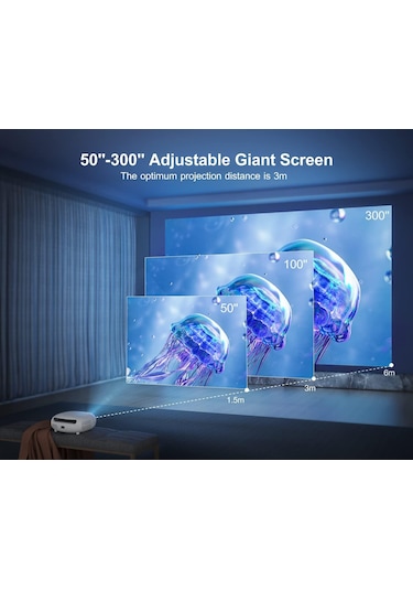 Wimius P60 480 Ansı Lümen Taşınabilir Toz Korumalı Projektör