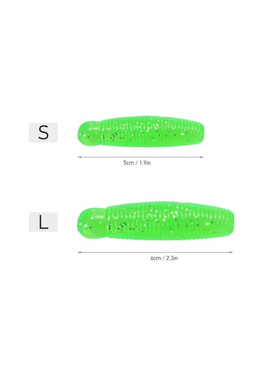 Yuntech01 Yumuşak Pvc Balık Yemi 10 Adet - 5cm 5.8g Sarı, Yüksek Esneklikli, Derin Suda Görünür, Gerçekçi Hareketli Worm Enstrümanı