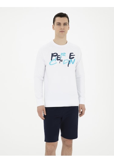 Pierre Cardin Erkek Beyaz Sweatshirt 50285538-vr013 Beyaz
