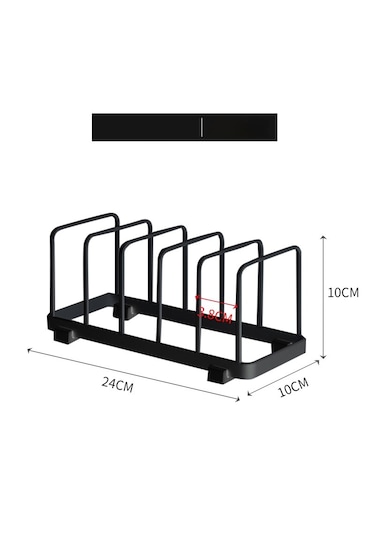 Modern Basit Depolama Drenaj Rafı-siyah