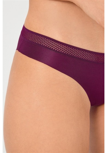 File Lastikli Lazer Kesim Bikini Külot 3'lü Paket Çok Renkli 2