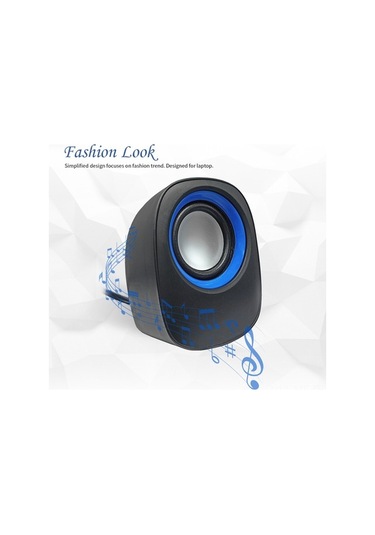 Novahub Taşınabilir Usb Mini Hoparlör - Güçlü Bas, Kompakt Siyah-mavi, Bilgisayar İçin Mükemmel Ses
