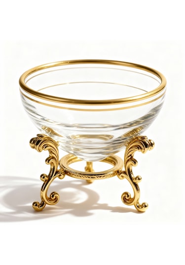 6 Lı Lüks Kahve Yanı Mini Lokumluk & Şekerlik & Reçellik Seti Altın