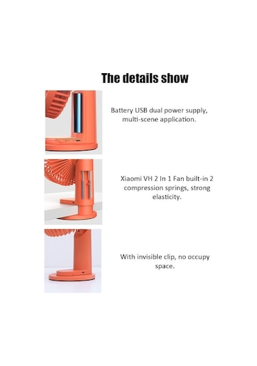 Xiaomi Vh Fan Masaüstü Taşınabilir Şarjlı Fan Vantilatör