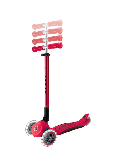 Globber Elite Deluxe Işıklı Scooter - Kırmızı
