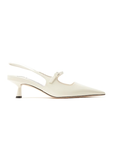 Jimmy Choo Zarif 45mm Topuklu Didi Ayakkabılar Beyaz