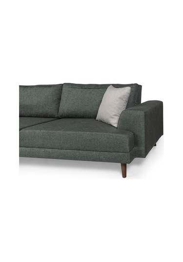 Nobis Yataklı Kanepe Keten Yeşil Koyu Yeşil